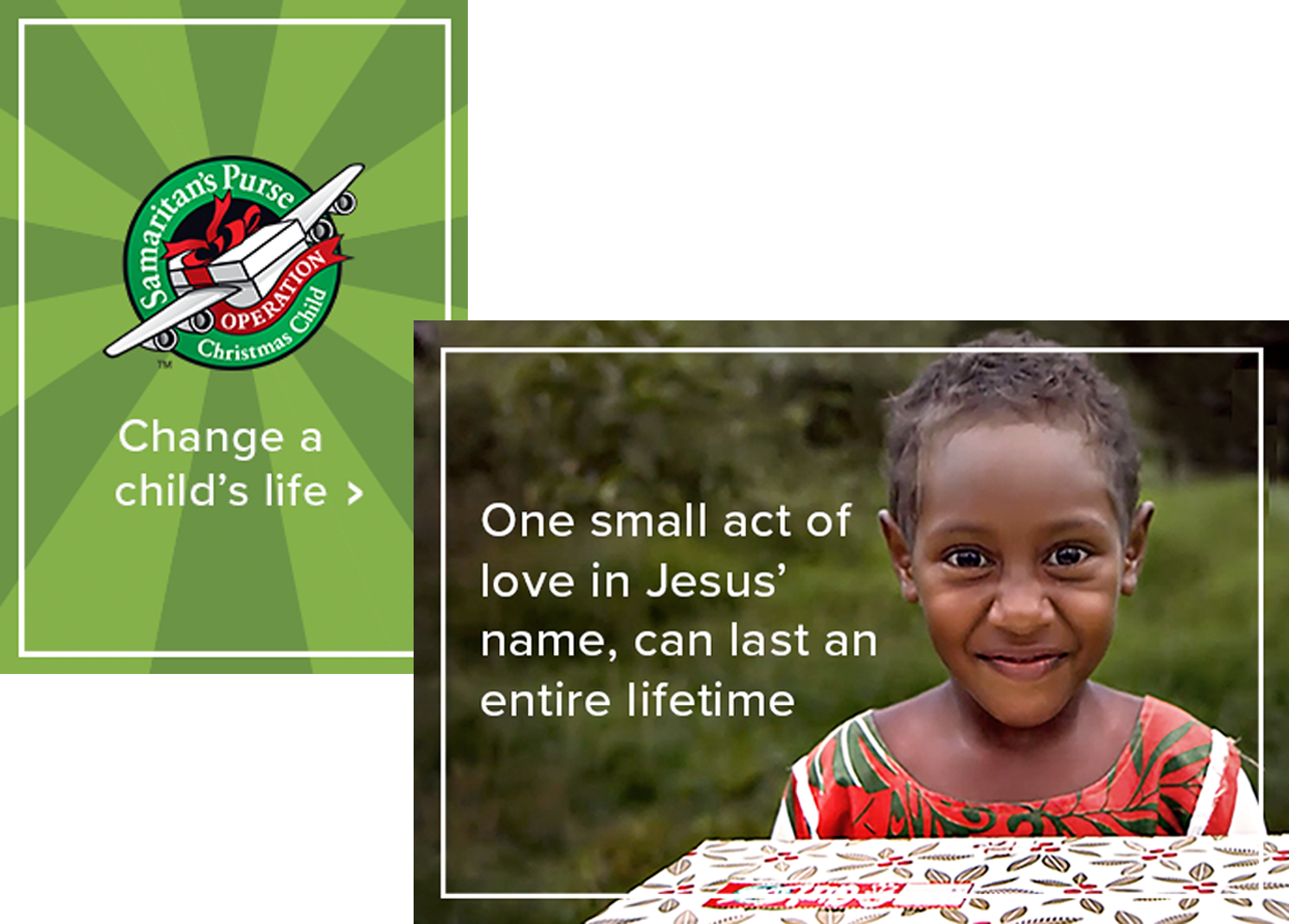 Samaritan's Purse digital marketing campaign display advertisements