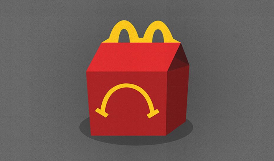 Image of McDonald's unhappy meal to symbolise their company mission statement and how they could improve their brand development strategy