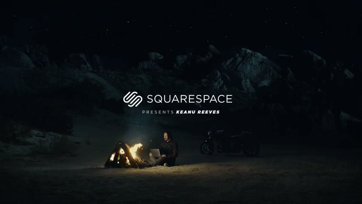 Squarespace template website builder featuring Keanu Reeves